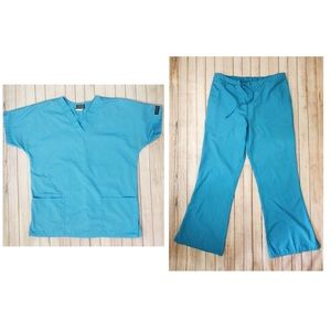 Cherokee Workwear Light blue Scrub Set Small